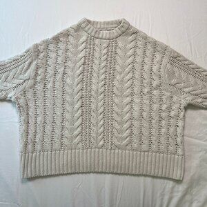 La Hearts Cream Cable Knit Sweater